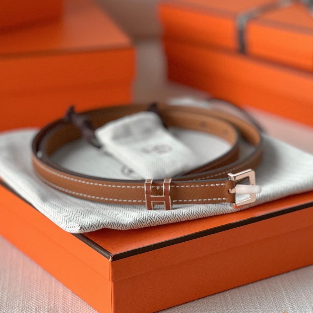 Pop H belt gold rose gold hardware